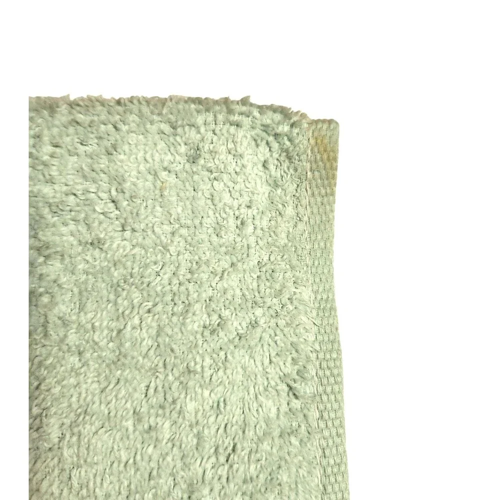 Lot of 5 Vintage Dundee Hand Towels Mint Green with Ribbon & Lace Trim USA Made